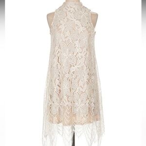 Elegant Cream Lace Dress